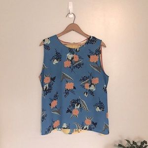 💙💛 !SALE! Violet & Claire Sleeveless Floral Top Sz L